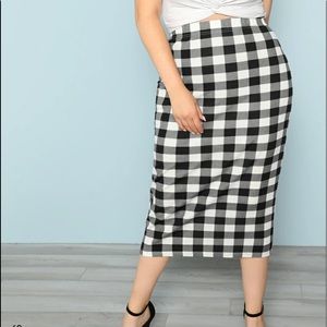 Black and white checkered shirt